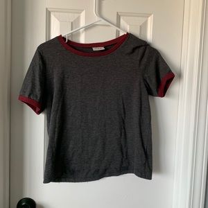short sleeve gray crop